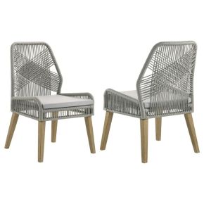 CoasterElevations 110033 Nakia - Woven Rope Dining Side Chairs (Set of 2) - Gray