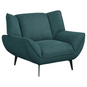 Coaster Fine Furniture 511163 Acton - Upholstered Flared Arm Accent Chair - Teal Blue