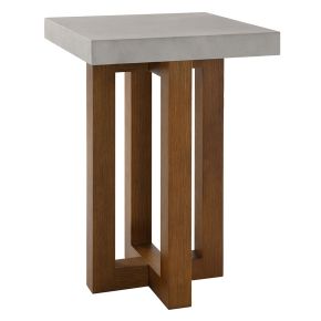ACME LV03016 ACME LV03016 Keven - End Table - Faux Concrete Top & Walnut
