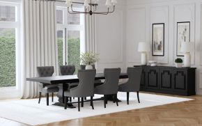 Coaster Fine Furniture 115531-S7G Florence - 7 Piece Extension Dining Table Set - Gray