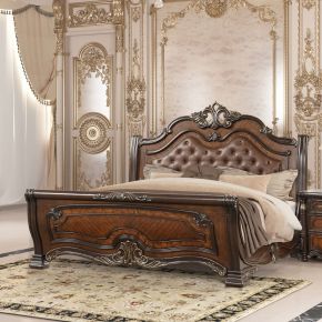 New Classic 00-2477-100 Bella Notte - 6/6 Eastern King Padded Sleigh Bed Only - Cherry