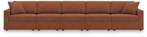 Signature Design by Ashley® 92102S75 Modmax - 5-Piece Sectional With 3 Armless Chairs And LAF / RAF Corner Chairs - Spice
