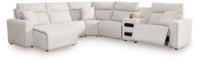 Ashley Furniture 65907S29 Ashley Furniture 65907S29 Modmax II - 6-Piece Power Reclining Sectional With LAF Press Back Power Chaise And Audio Console - Stone
