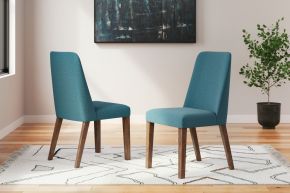 Signature Design by Ashley® D615-03 Lyncott - Dining Uph Side Chair (Set of 2) - Blue / Brown