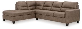 Signature Design by Ashley® 94004S3 Navi - Fossil - 2-Piece Sectional Sofa Sleeper With Laf Corner Chaise