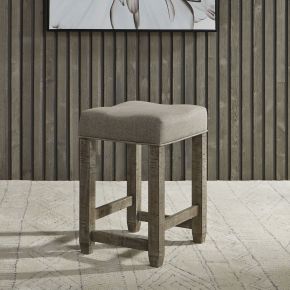 Liberty Furniture 172-OT9001 Parkland Falls - Upholstered Console Stool - Weathered Taupe