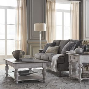 Liberty Furniture 303W-OT-3PCS Ocean Isle - 3 Piece Table Set (Drawer End Table) - White