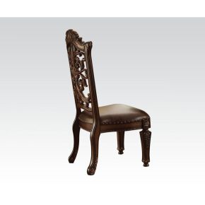 ACME 60003 Vendome - Side Chair (Set of 2) - Brown Synthetic Leather & Cherry