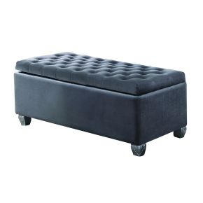 ACME 96546 Rebekah - Bench With Storage - Gray Fabric
