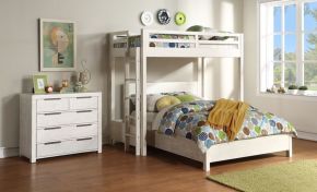 ACME BD00616 Celerina - Twin Loft Bed - Weathered White Finish