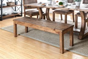 Furniture of America CM3829BN-W Gianna - Wooden Bench - Rustic Oak