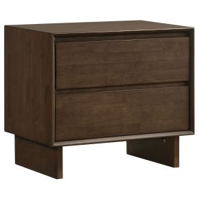 Coaster Fine Furniture 225012 Glenwood - 2-Drawer Nightstand Bedside Table - Warm Brown