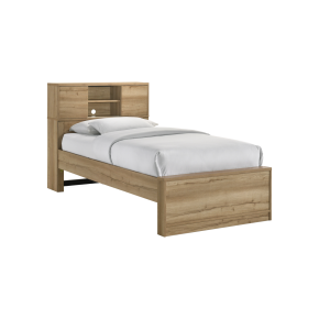 Intercon VG-BR-2240T-NNM-C Vega - Twin Bed - Natural Oak Melamine