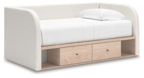 Signature Design by Ashley® PCB1566B11 Arloster - Full Upholstered Day Bed With Storage - Tan / White