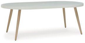 Ashley Furniture P798-625 Seton Creek - Oval Dining Table With Umb Opt - White