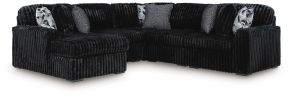 Ashley Furniture 98103S21 Ashley Furniture 98103S21 Midnight-Madness - 5-Piece Sectional With Laf Corner Chaise - Onyx