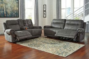 Signature Design by Ashley® 38401/81/94 Austere - Gray - 2 Pc. - Reclining Sofa, Loveseat