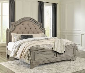Signature Design by Ashley® B751/58/56/97 Lodenbay - Antique Gray - King Panel Bed