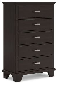 Signature Design by Ashley® B441-46 Covetown - Five Drawer Chest - Dark Brown