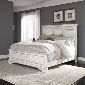 Liberty Furniture 520-BR-CPB Abbey Park - California King Panel Bed - White