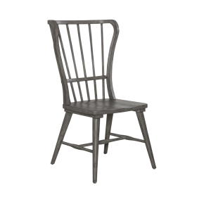 Liberty Furniture 237G-C1000S River Place - Windsor Back Side Chair (RTA) - Medium Gray