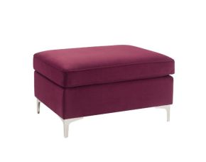 ACME 57335 Jaszira - Modular Ottoman - Burgundy Velvet