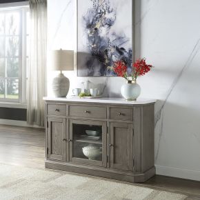 ACME 73263 Zumala - Server - Marble Top & Weathered Oak