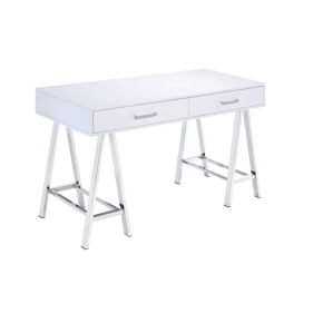 ACME 92229 Coleen - Desk - White High Gloss & Chrome
