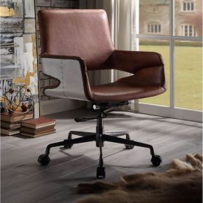 ACME 92567 Kamau - Executive Office Chair - Vintage Cocoa Top Grain Leather