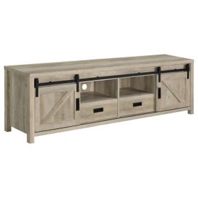 CoasterEssence 736263 Madra - 2-Door Engineered Wood TV Stand - Distressed Pine