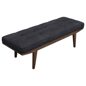 CoasterEssence 910213 Wilson - Fabric Upholstered Tufted Accent Bench - Gray