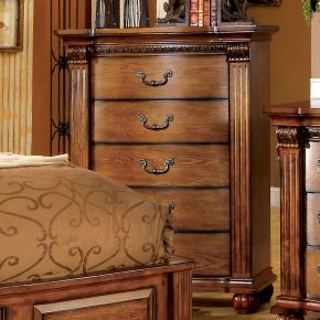 Furniture of America CM7738C Bellagrand - Chest - Antique Tobacco Oak