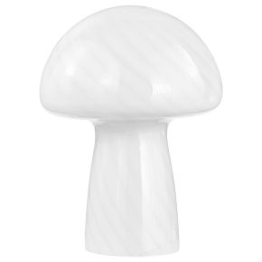 Coaster Fine Furniture 920249 Kanaby - Mushroom Shaped Glass Bedside Table Lamp - White