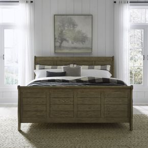 Liberty Furniture 175S-BR22HF Grandpas Cabin - King Sleigh Headboard & Footboard (RTA) - Light Brown