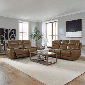Liberty Furniture 7016CN-UPH-SOLO Collins - Sofa & Loveseat - York Chestnut