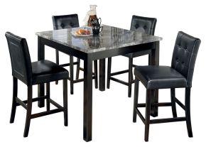 Ashley Furniture D154-223 Maysville - Square Counter TBL Set (Set of 5) - Black