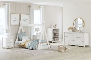 Ashley Furniture EB1810/230/121 Hallityn - 2 Pc. - Bookcase, Twin Tent Complete Bed - White