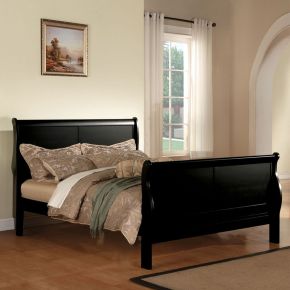 ACME 19497EK Louis Philippe III - Eastern King Bed - Black