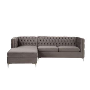 ACME 55495 Sullivan - Sectional Sofa - Gray Velvet