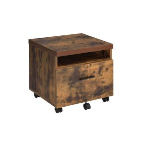 ACME 92398 Bob - File Cabinet - Weathered Oak & Black