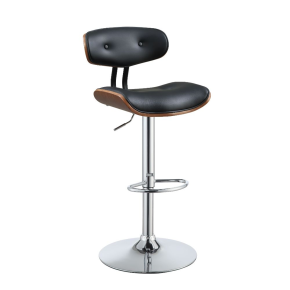 ACME 96755 Camila - Stool - Black PU & Walnut - 46"