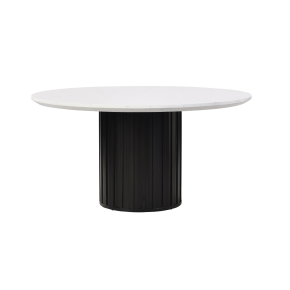 ACME DN02141 Jaramillo - Round Dining Table With Engineered Marble Top - Black