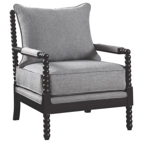 CoasterElevations 903824 Blanchett - Upholstered Bobbin Accent Chair - Gray And Black