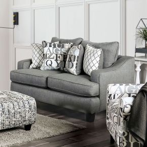 Furniture of America SM8330-LV Verne - Loveseat - Bluish Gray