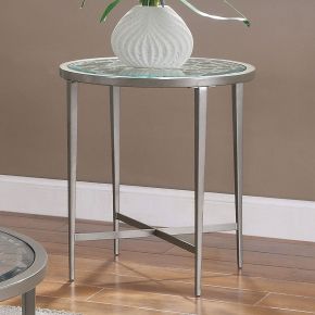 Furniture of America FOA4743E Freja - End Table - Silver