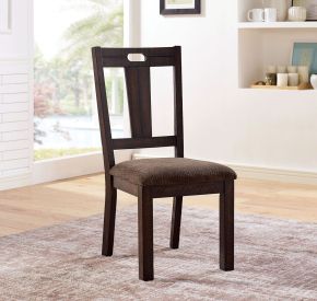 Furniture of America CM3790SC-2PK Burton - Side Chair (Set of 2) - Walnut / Ash Brown