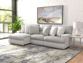 Catnapper 619/32/34/37-18 Abraxas - 3 Piece Power Reclining Sectional With 1 Lay-Back Chaise And 1 Recliner (LSF Chaise) - Moonstruck