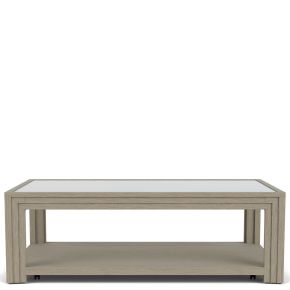Riverside Furniture 91903 Wilde - Rectangular Glass Top Coffee Table - Light Brown