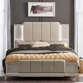 Liberty Furniture 849-BR-CKUB Montage - California King Upholstered Bed - Platinum