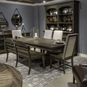 Liberty Furniture 297-DR-O6TRS Paradise Valley - 6 Piece Trestle Table Set - Dark Brown